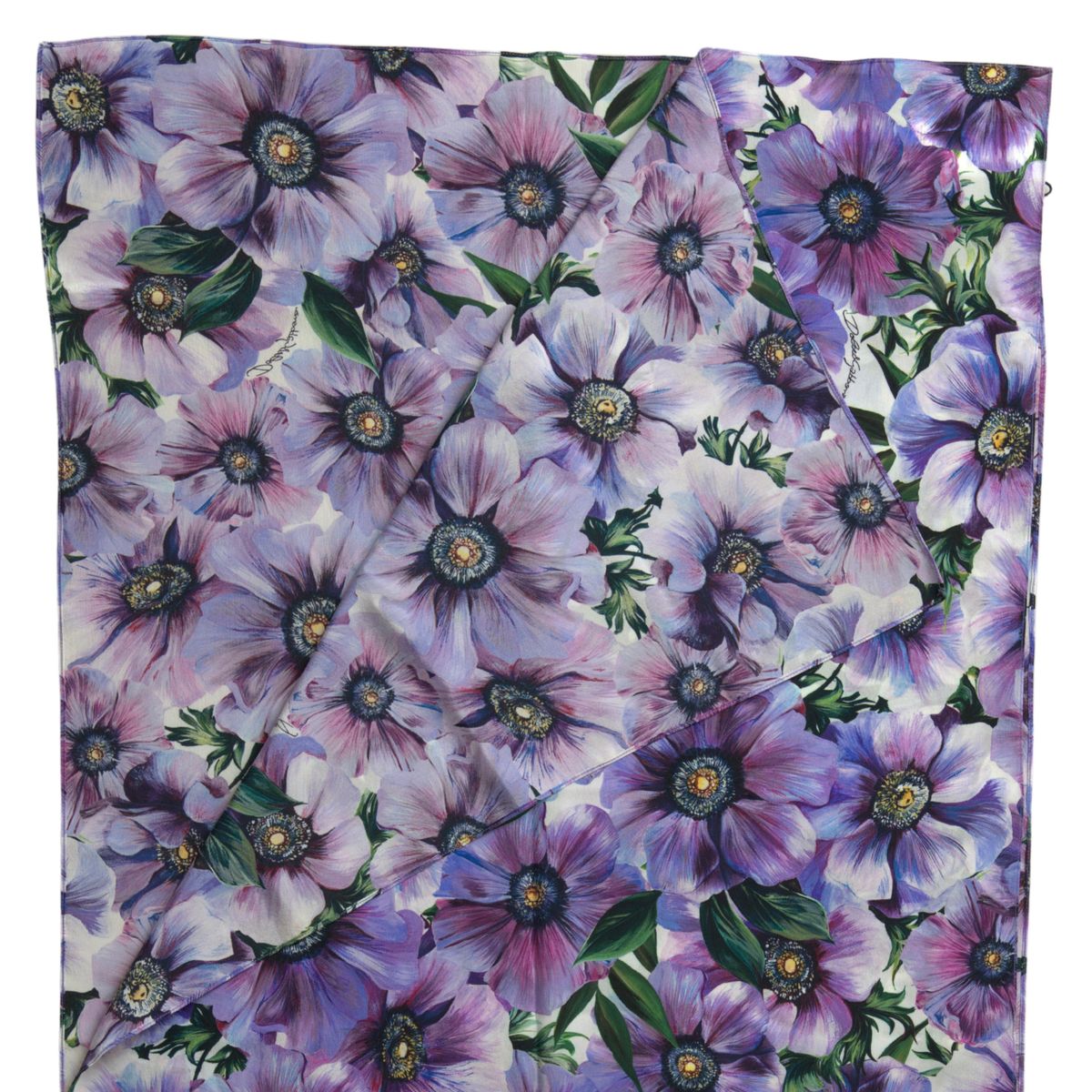 Dolce & Gabbana Elegant Silk Neck Wrap Scarf in Purple