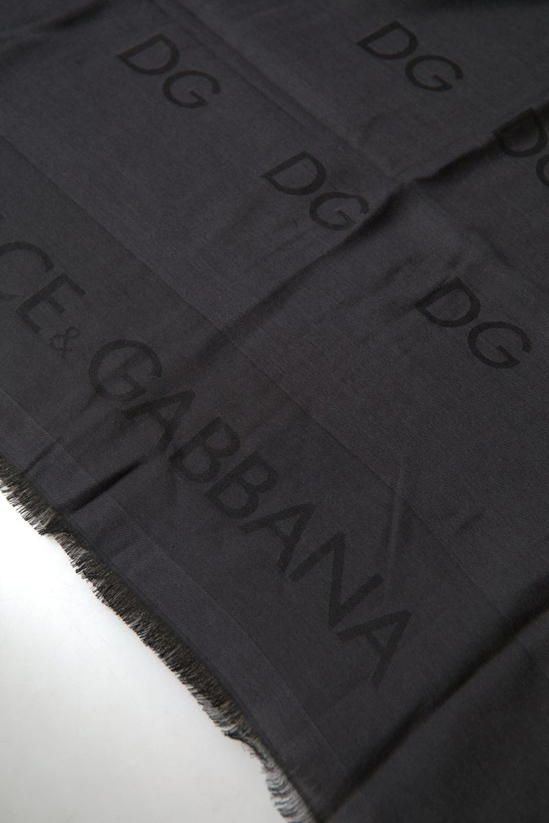 Dolce & Gabbana Elegant Black Modal-Cashmere Men's Scarf