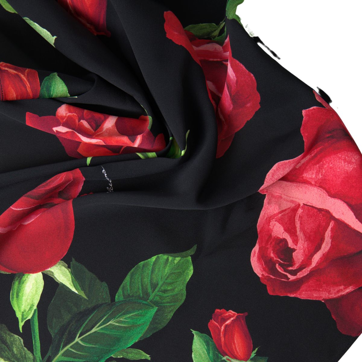 Dolce & Gabbana Elegant Silk Blend Black Scarf