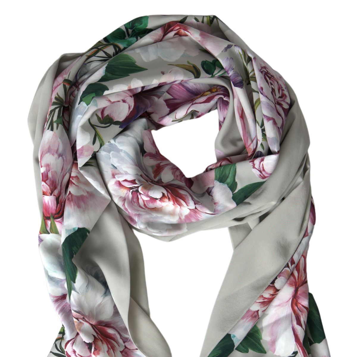 Dolce & Gabbana Elegant Silver Silk Blend Scarf