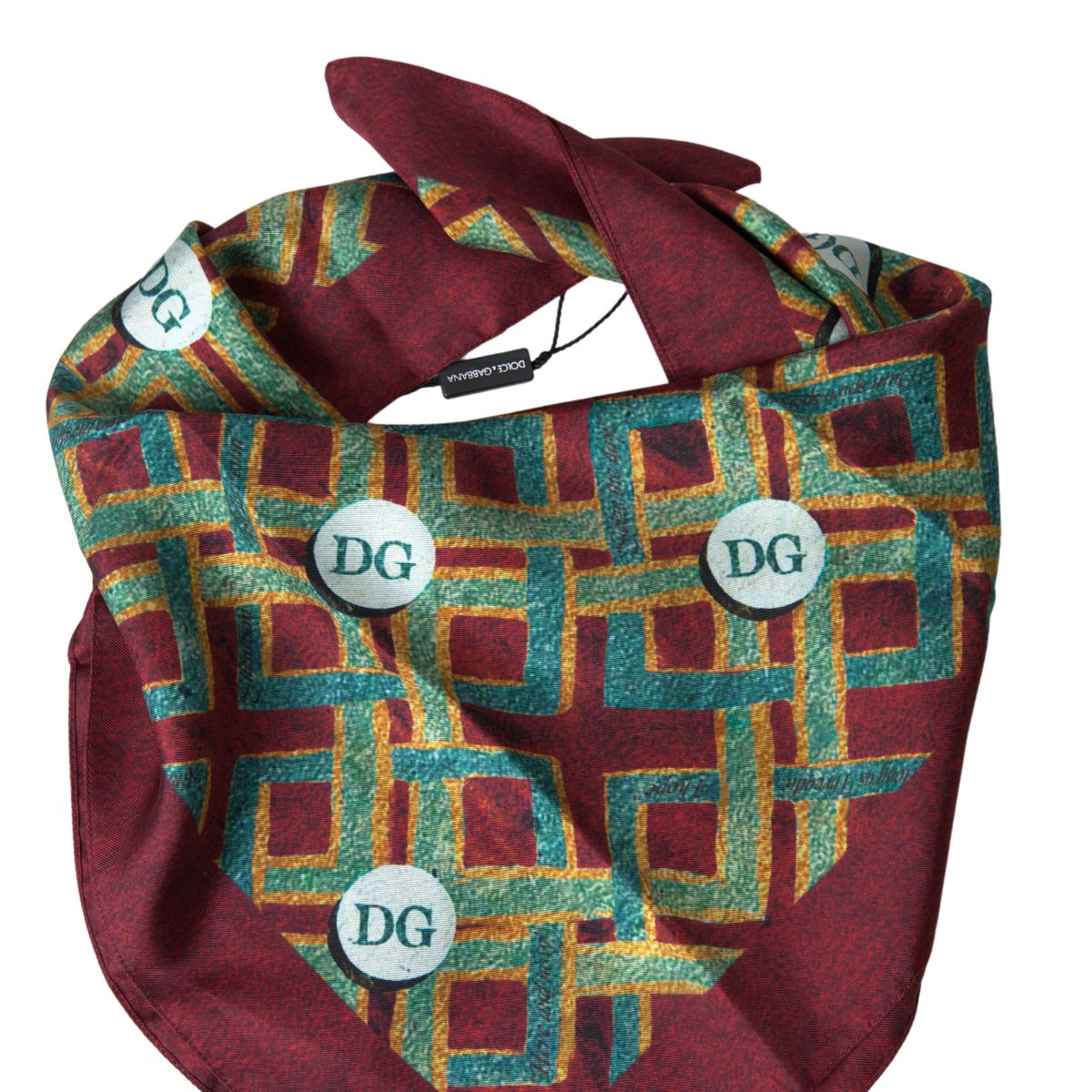 Dolce & Gabbana Elegant Multicolor Silk Men's Square Scarf