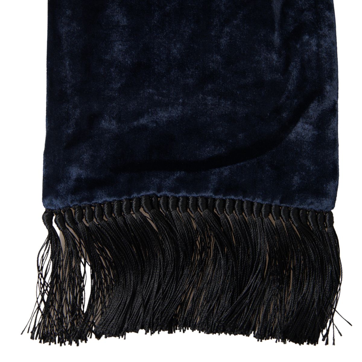 Dolce & Gabbana Elegant Silk Velvet Men's Scarf - Dark Blue