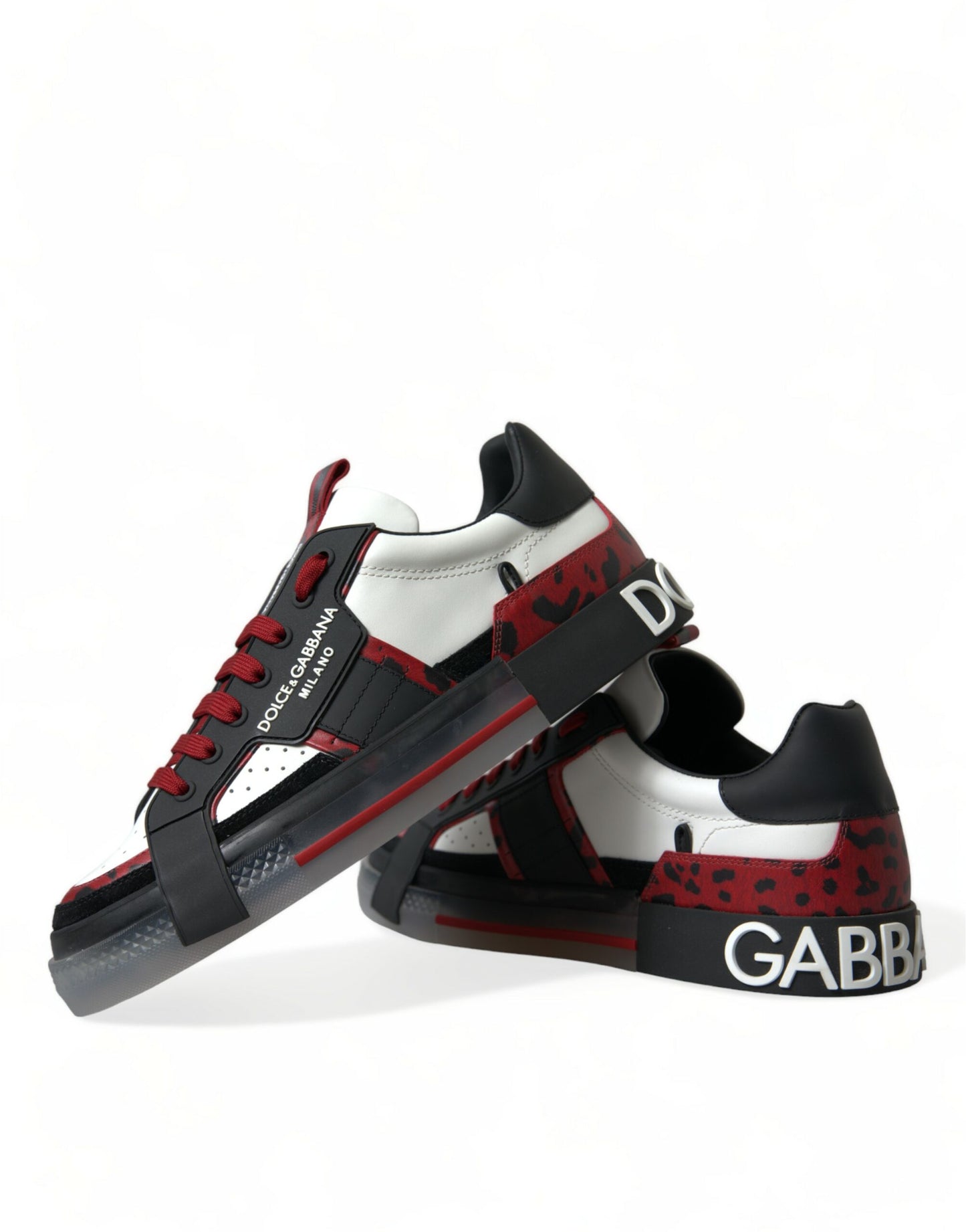 Dolce & Gabbana Multicolor Custom Leopard Men Sneakers Shoes