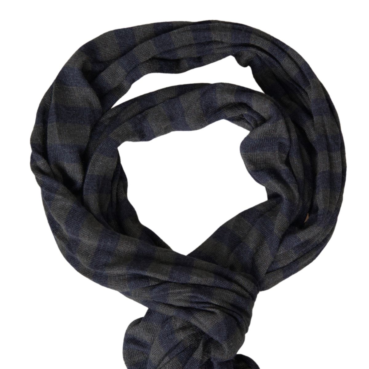 Dolce & Gabbana Elegant Striped Men's Scarf in Gray Blue Tones