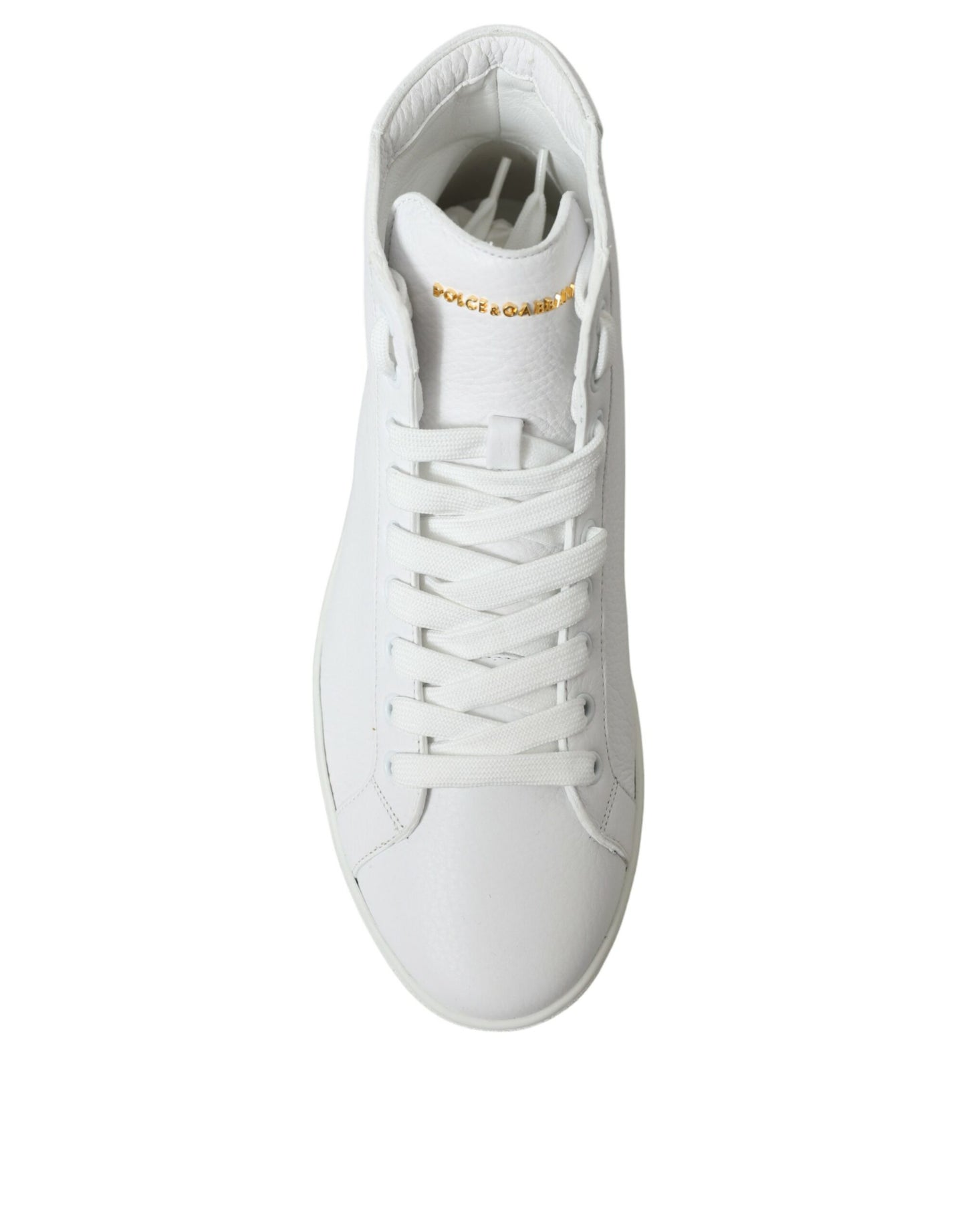 Dolce & Gabbana White Saint Tropez High Top Men Sneakers Shoes