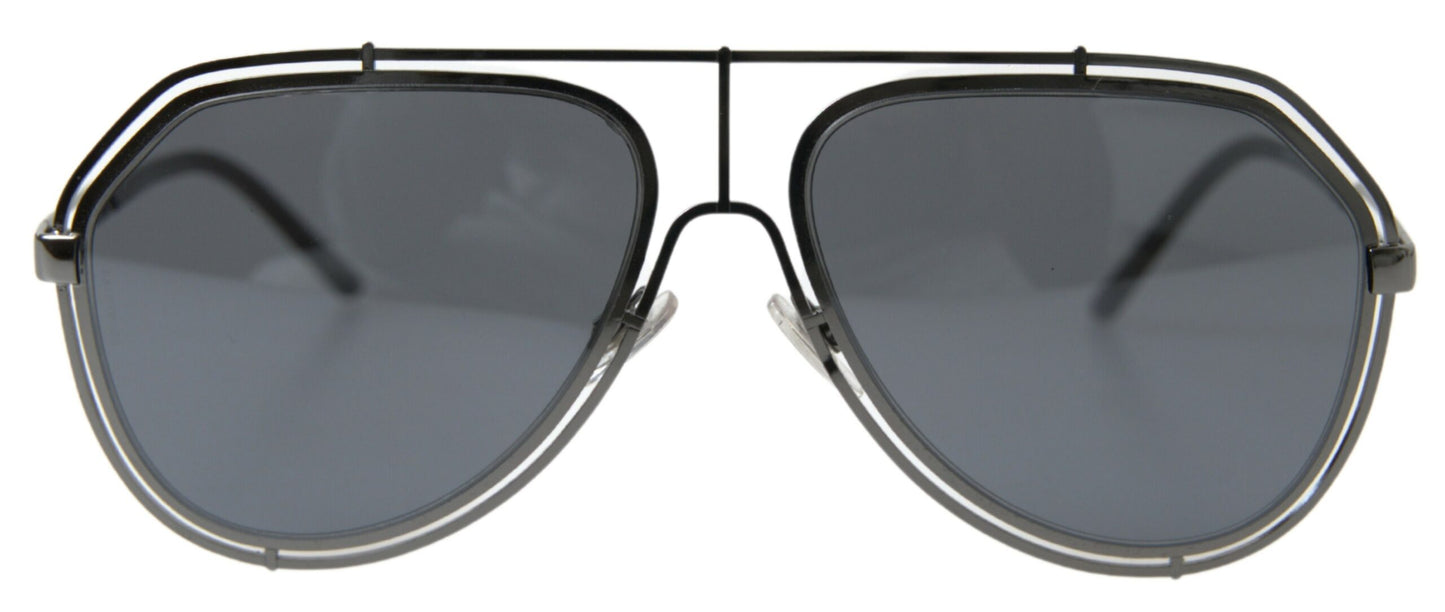 Dolce & Gabbana Sleek Grey Metal Sunglasses for Men