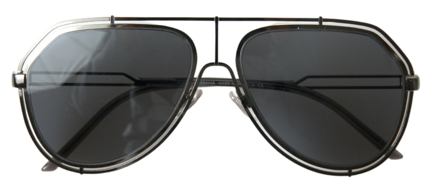 Dolce & Gabbana Sleek Grey Metal Sunglasses for Men