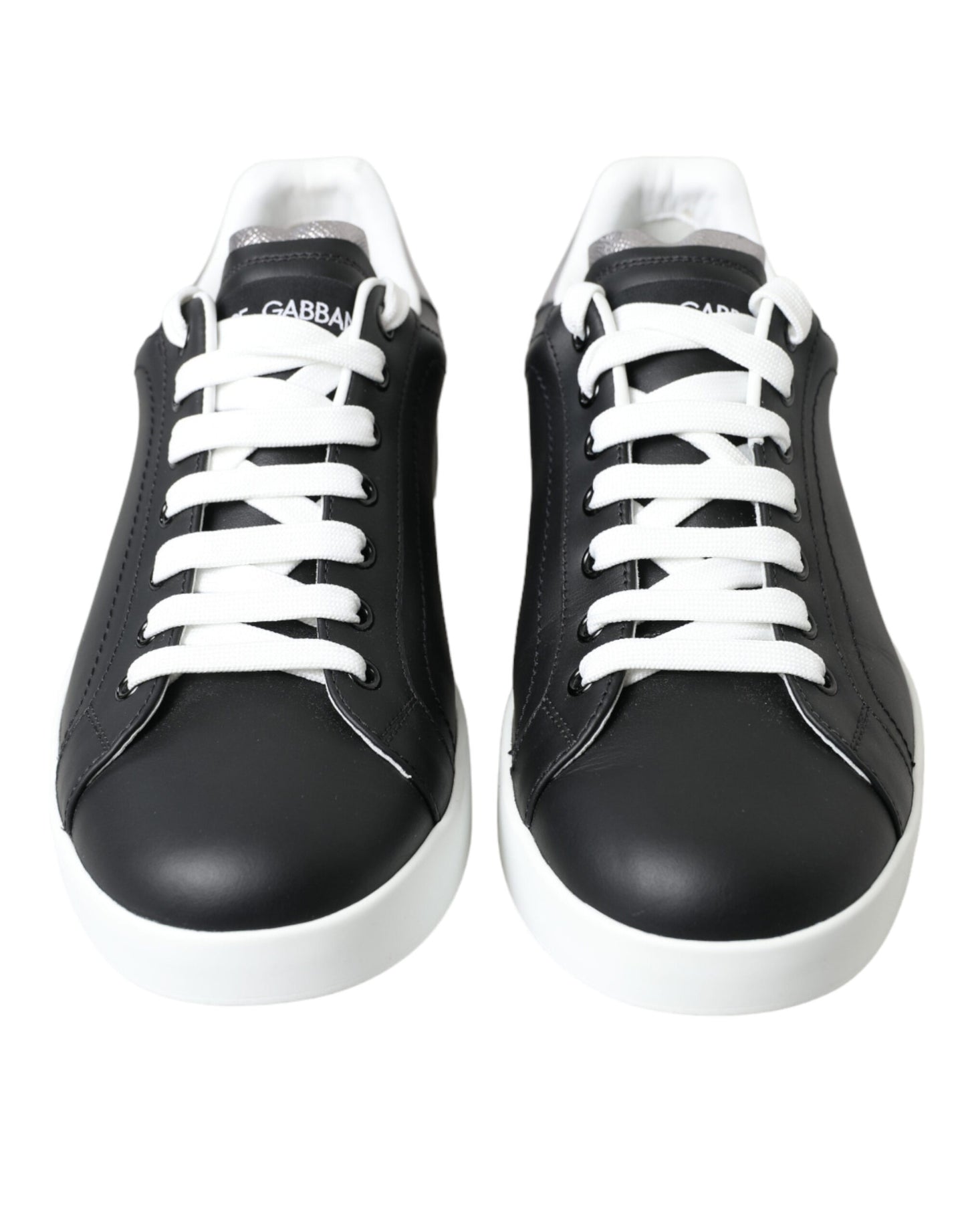 Dolce & Gabbana Black White Portofino Low Top Sneakers Men Shoes