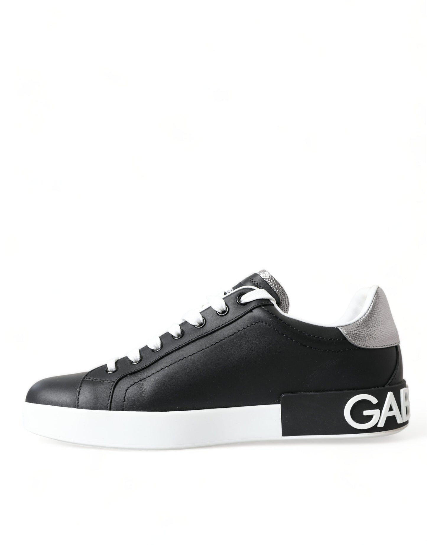 Dolce & Gabbana Black White Portofino Low Top Sneakers Men Shoes