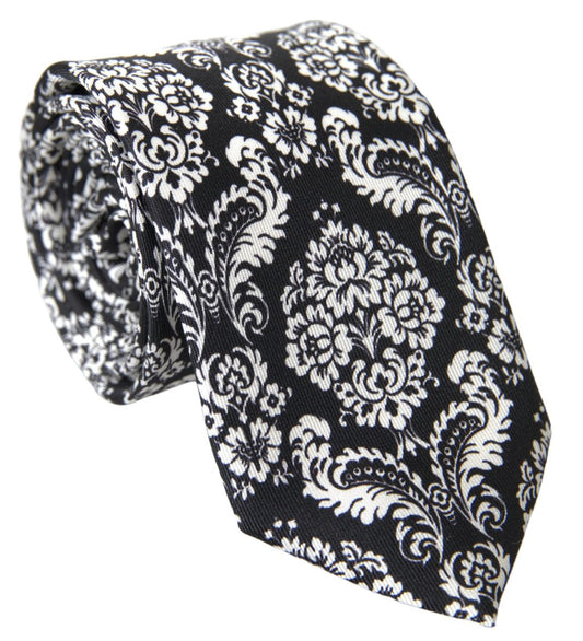 Dolce & Gabbana Exclusive Silk Bowtie in Black and White