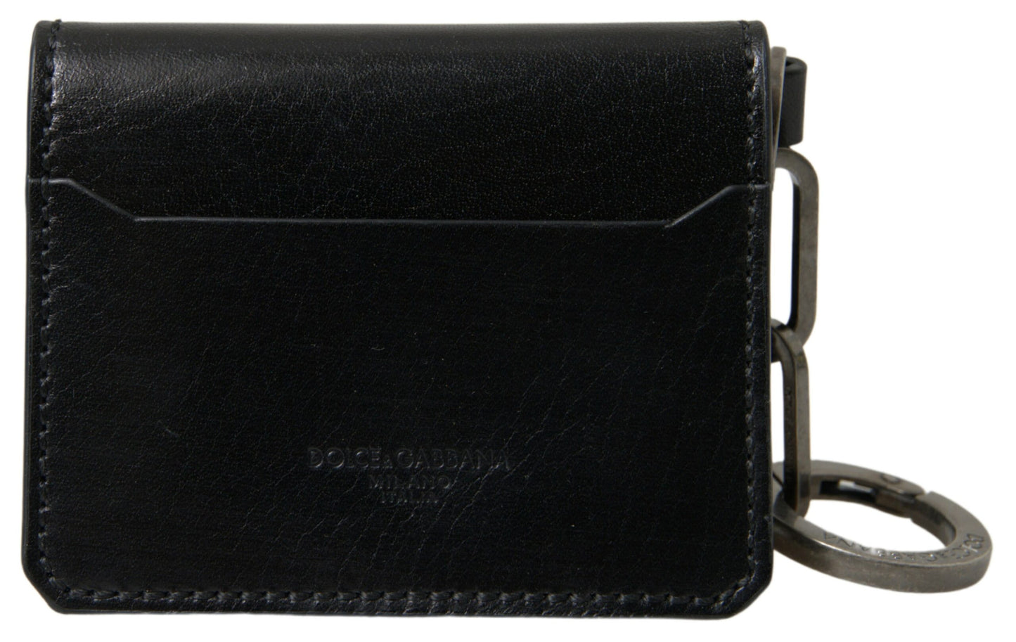 Dolce & Gabbana Elegant Black Leather Card Holder