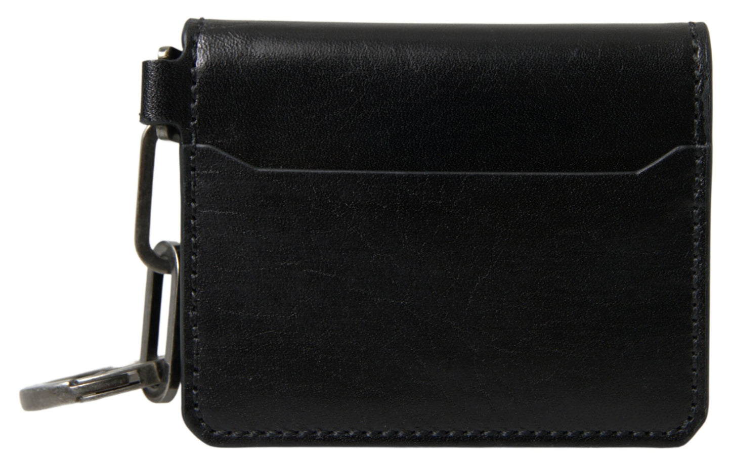 Dolce & Gabbana Elegant Black Leather Card Holder