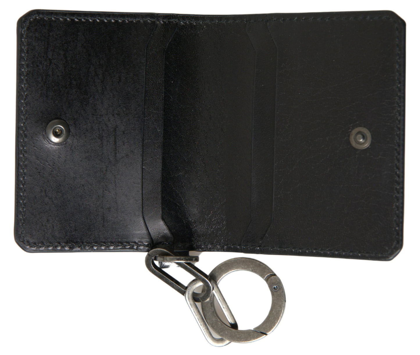 Dolce & Gabbana Elegant Black Leather Card Holder