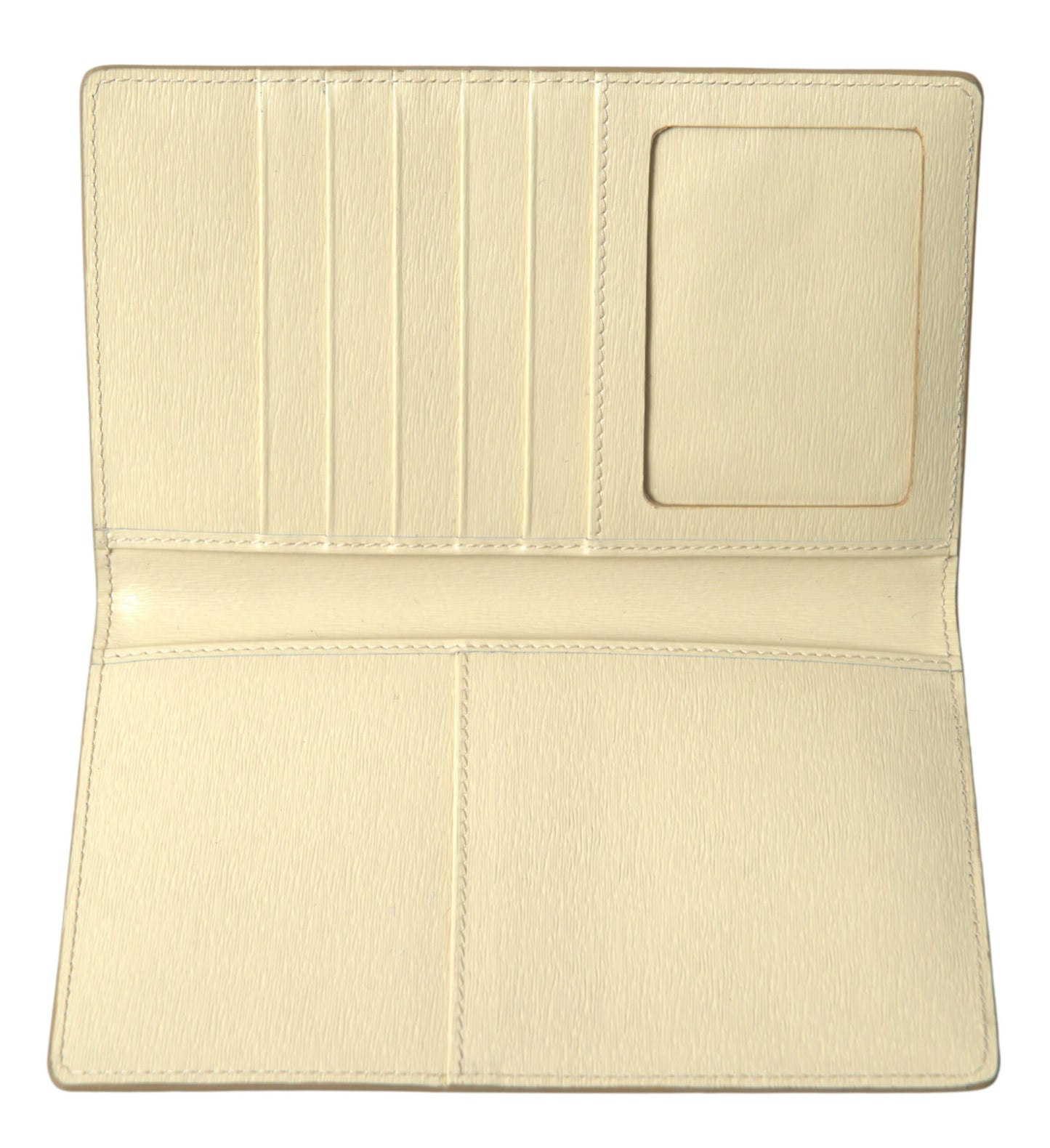 Dolce & Gabbana Elegant Beige Leather Passport Holder