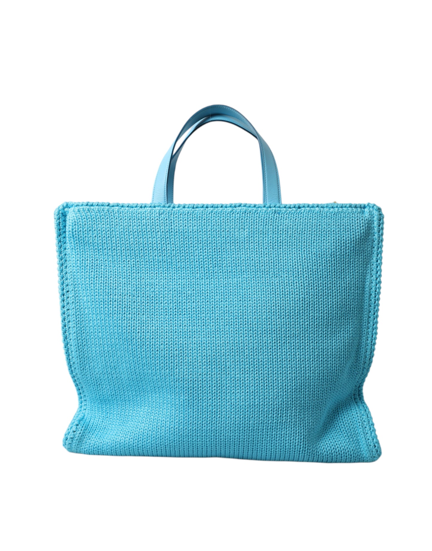 Dolce & Gabbana Elegant Turquoise Gold-Accent Tote Bag