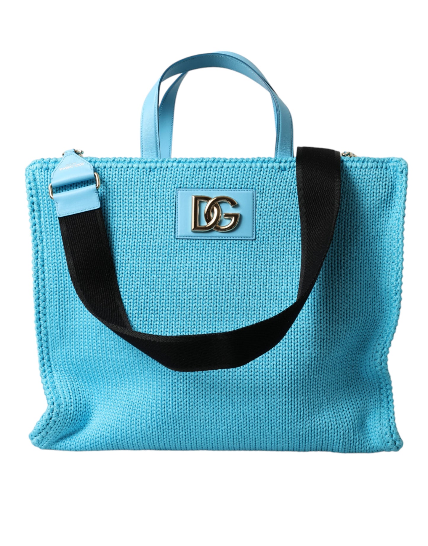 Dolce & Gabbana Elegant Turquoise Gold-Accent Tote Bag