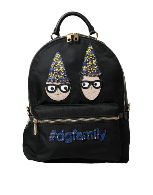 Dolce & Gabbana Black Nylon #DGFamily Backpack VULCANO Bag