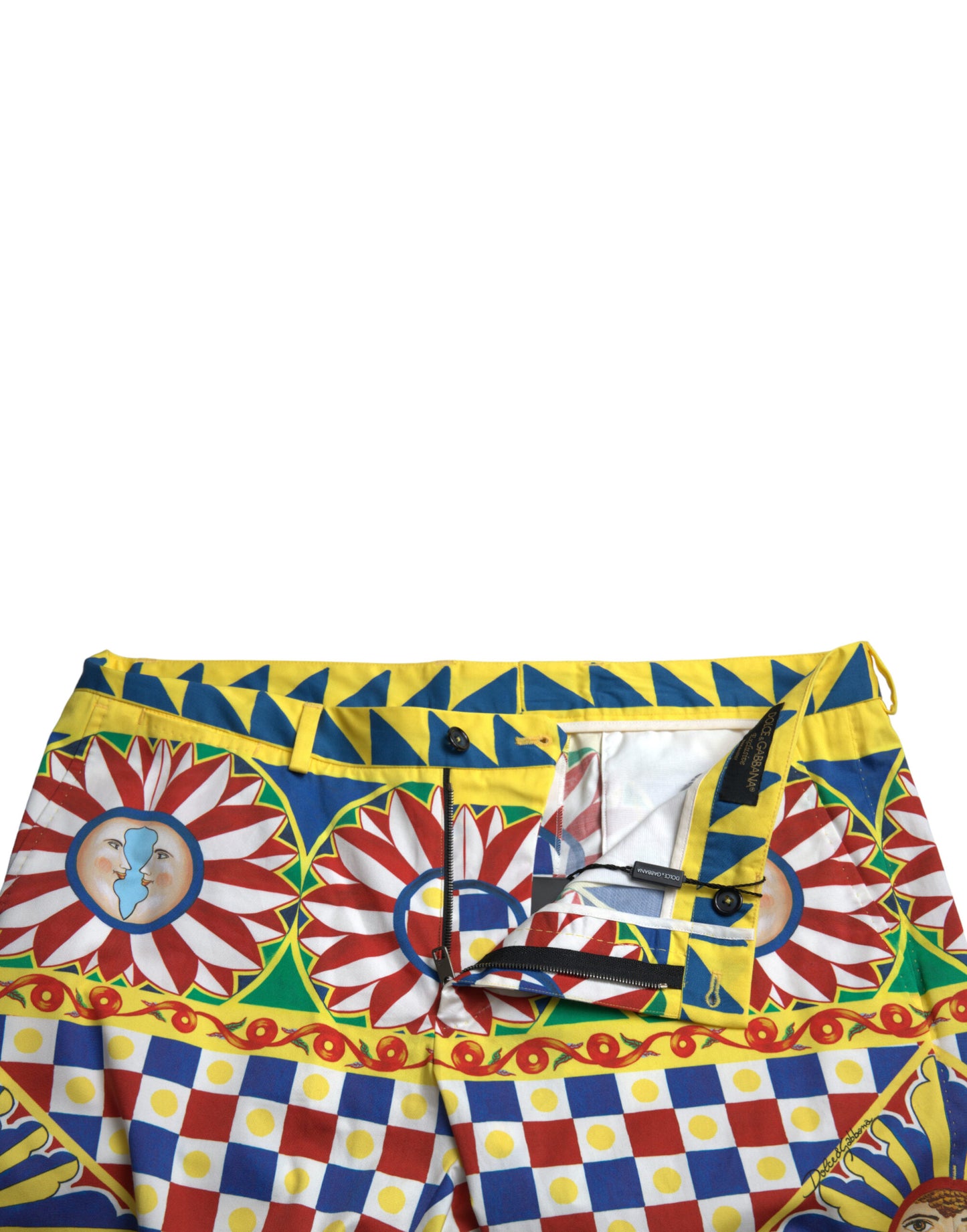 Dolce & Gabbana Multicolor Carretto Print Men Bermuda Shorts