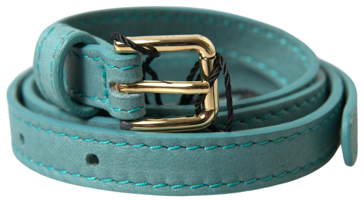 Dolce & Gabbana Aquamarine Elegance Leather Belt