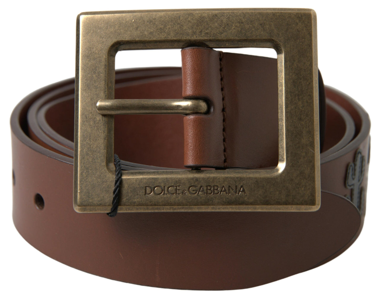 Dolce & Gabbana Elegant Leather Belt with Metal Buckle