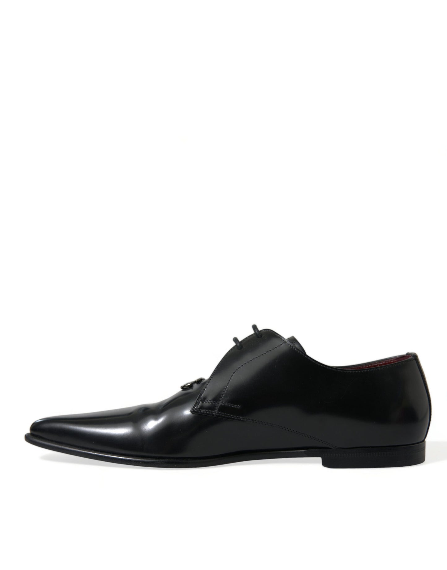 Dolce & Gabbana Black Leather Lace Up Formal Derby Dress Shoes