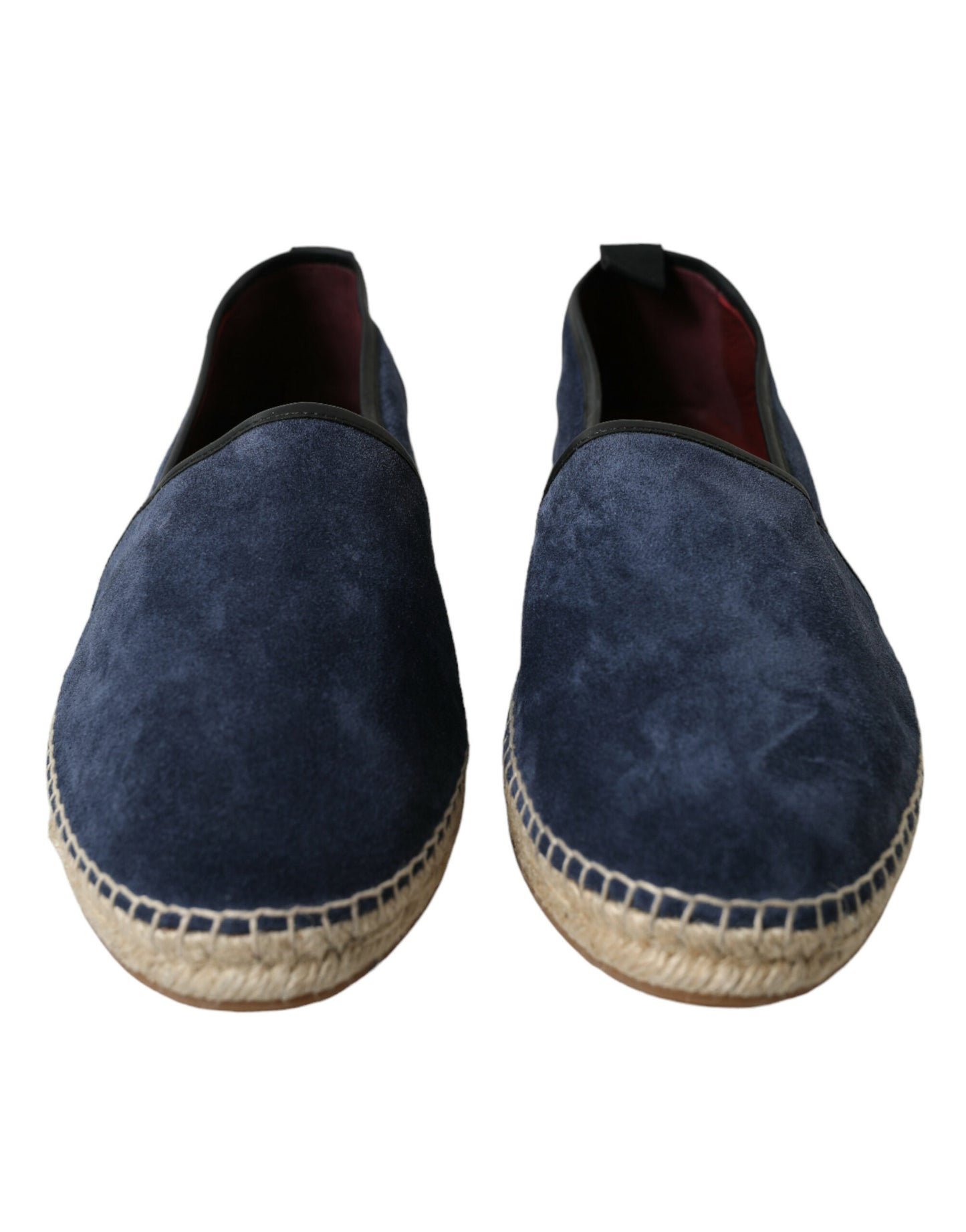 Dolce & Gabbana Blue Leather Suede Slip On Espadrille Shoes