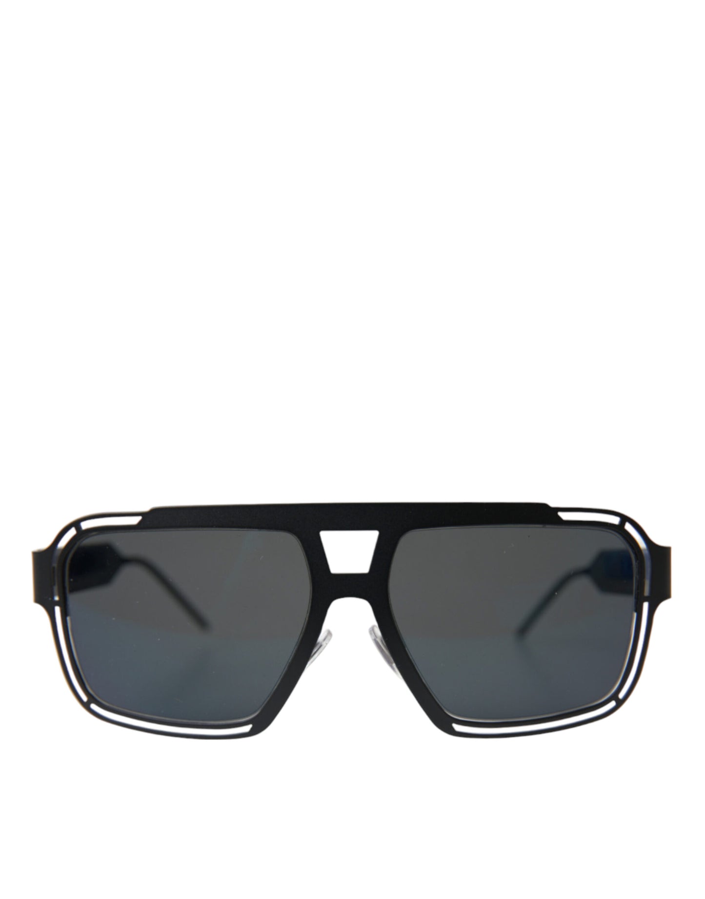 Dolce & Gabbana Matte Black Chic Metal Sunglasses