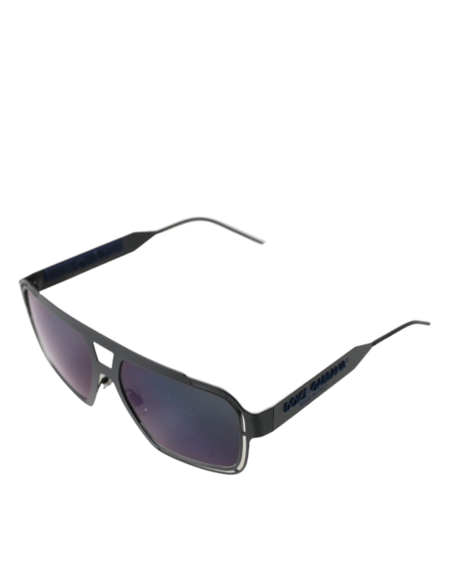 Dolce & Gabbana Matte Black Chic Metal Sunglasses