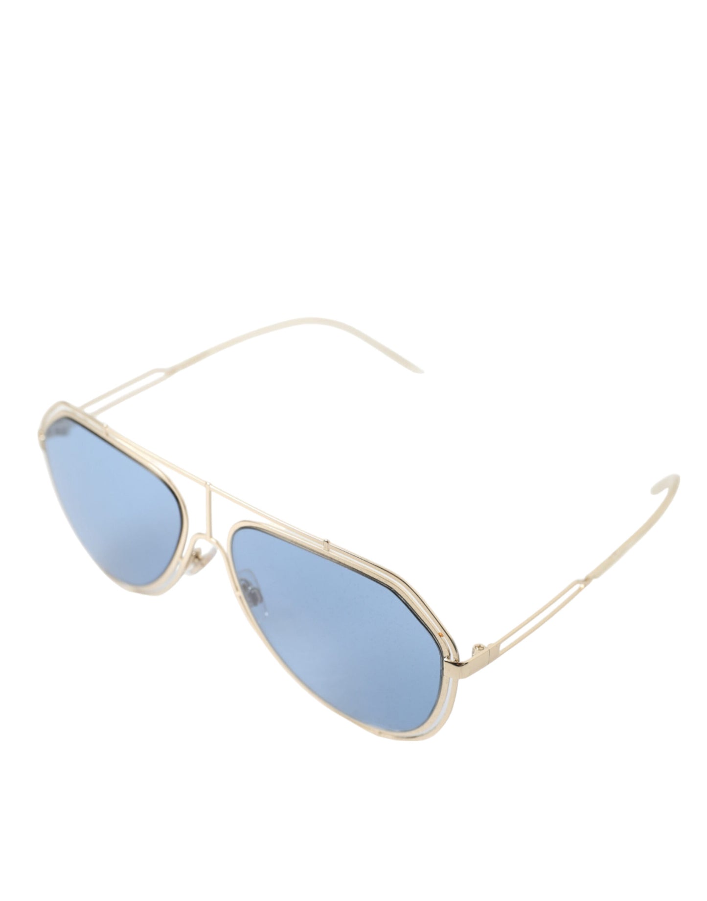 Dolce & Gabbana Elegant Gold Framed Blue Lens Sunglasses