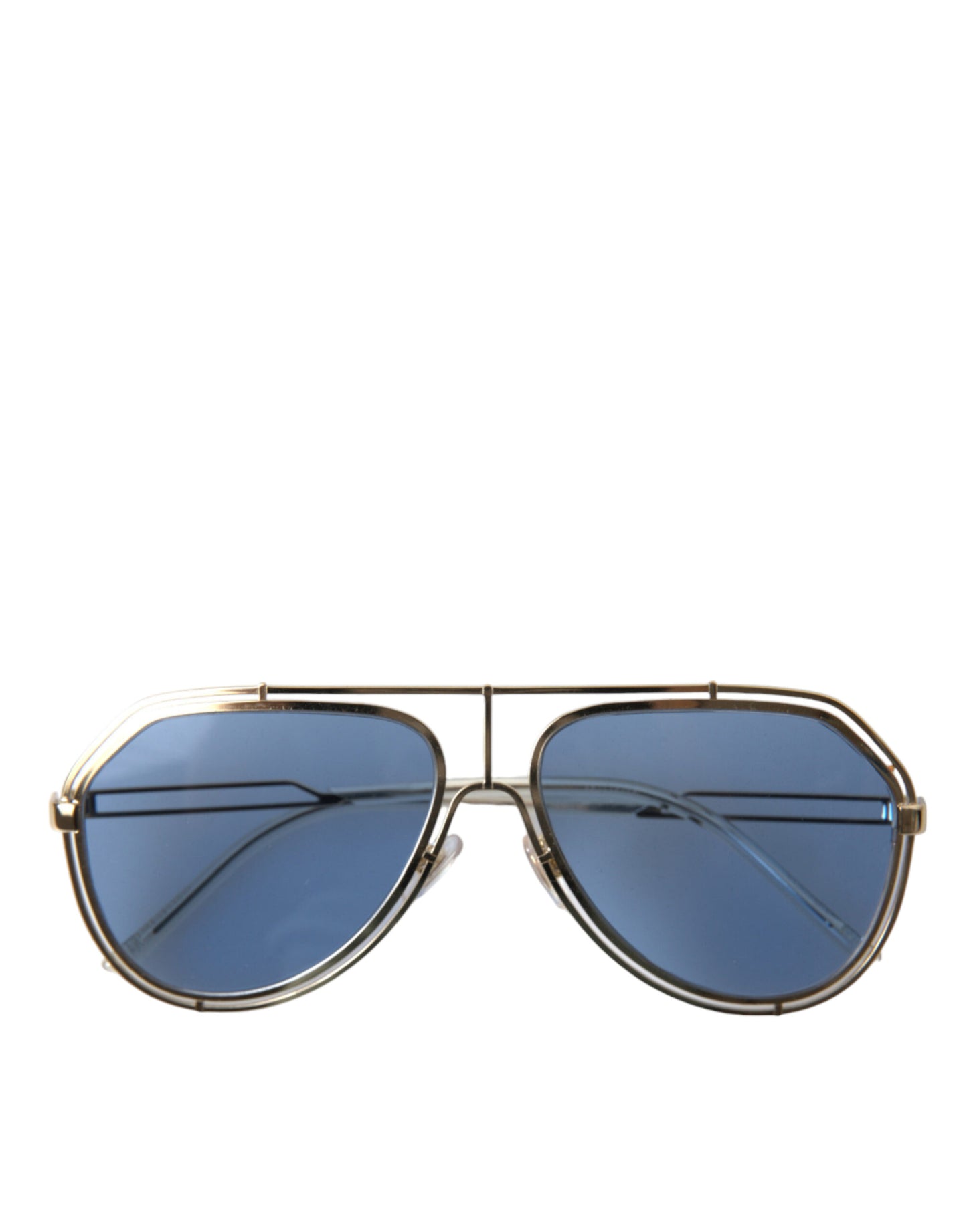 Dolce & Gabbana Elegant Gold Framed Blue Lens Sunglasses