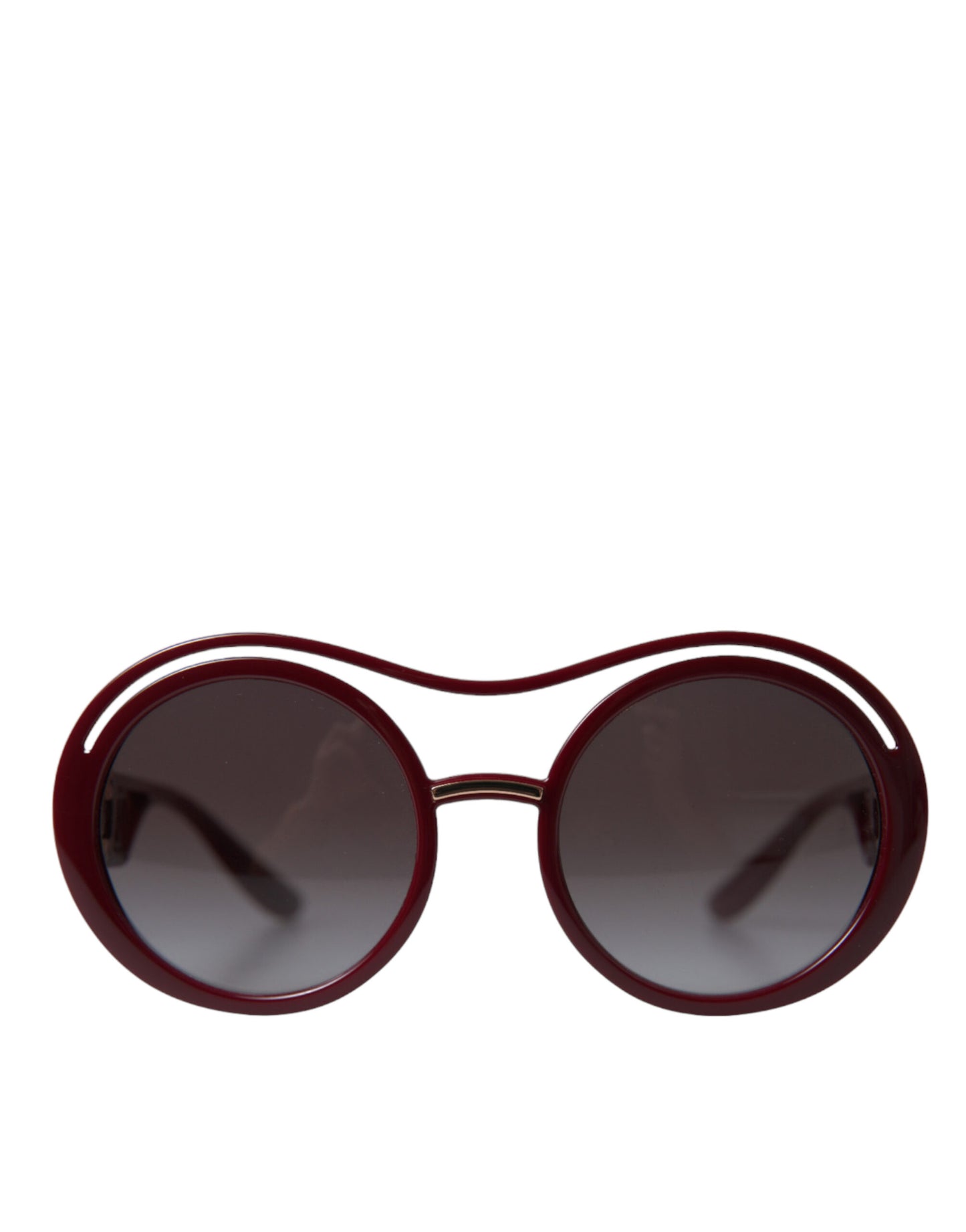 Dolce & Gabbana Elegant Bordeaux Round Sunglasses for Men