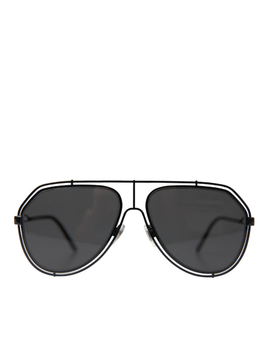 Dolce & Gabbana Elegant Black Metal Sunglasses for Men