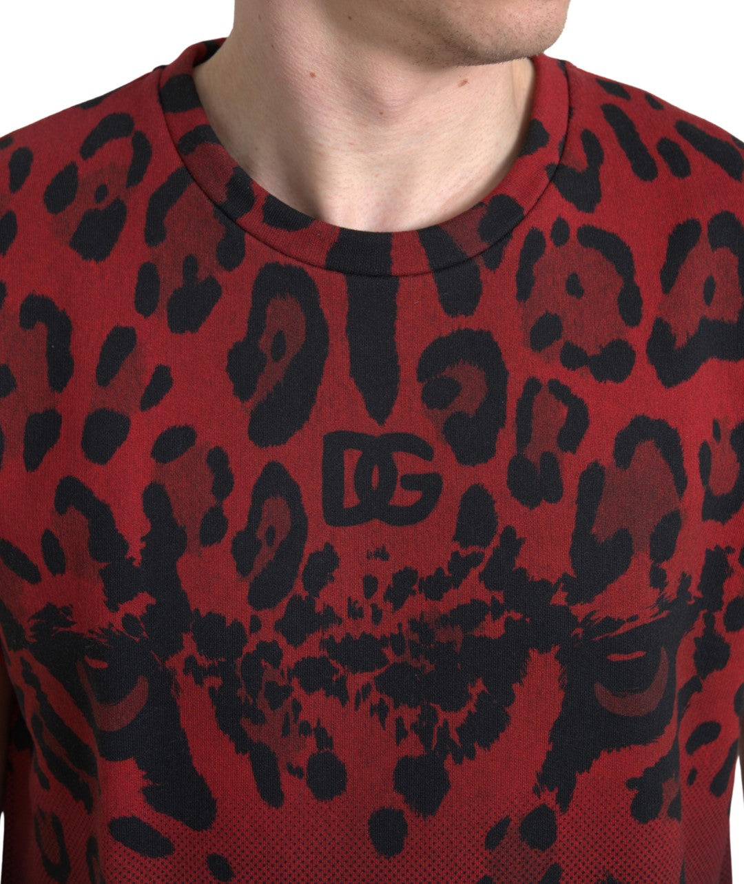 Dolce & Gabbana Red Leopard Cotton Sleeveless Tank T-shirt