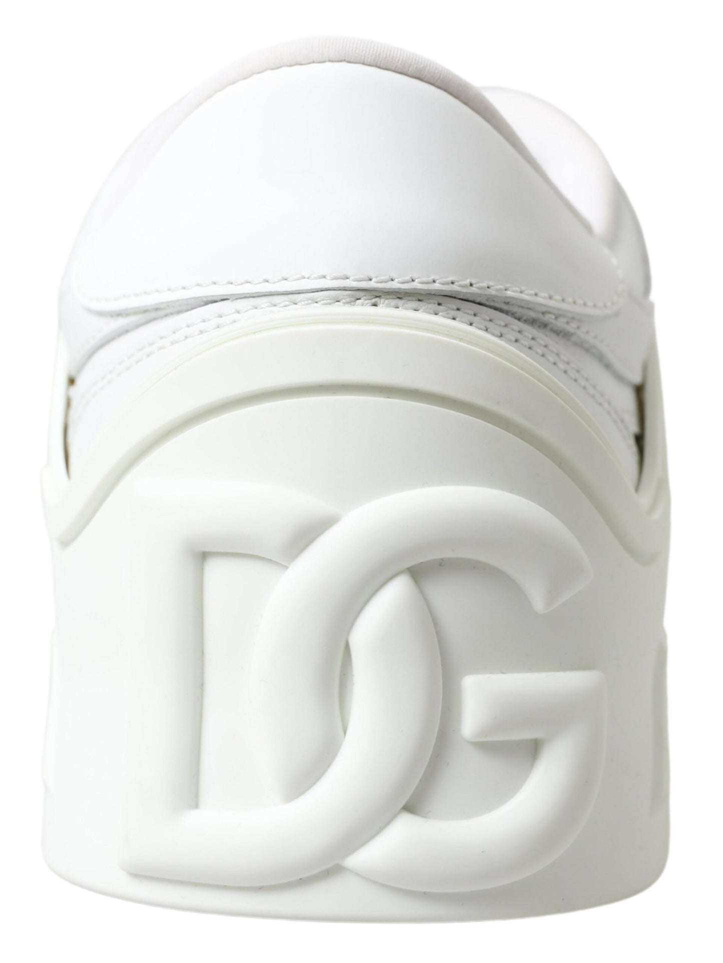 Dolce & Gabbana Elegant White Leather Low Top Sneakers