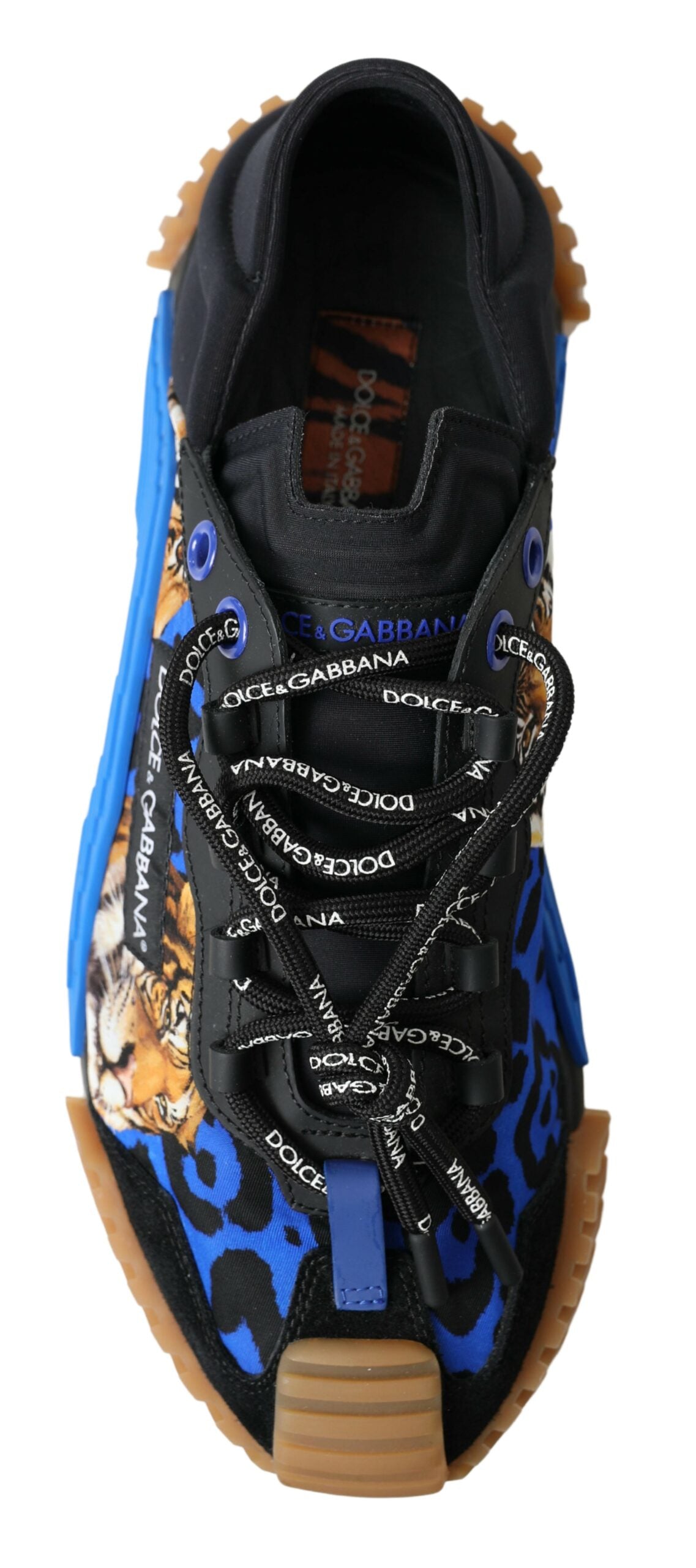 Dolce & Gabbana Elegant Black NS1 Sneakers with Tiger Motive