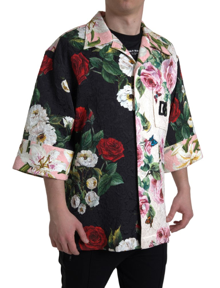 Dolce & Gabbana Elegant Floral Print Casual Shirt