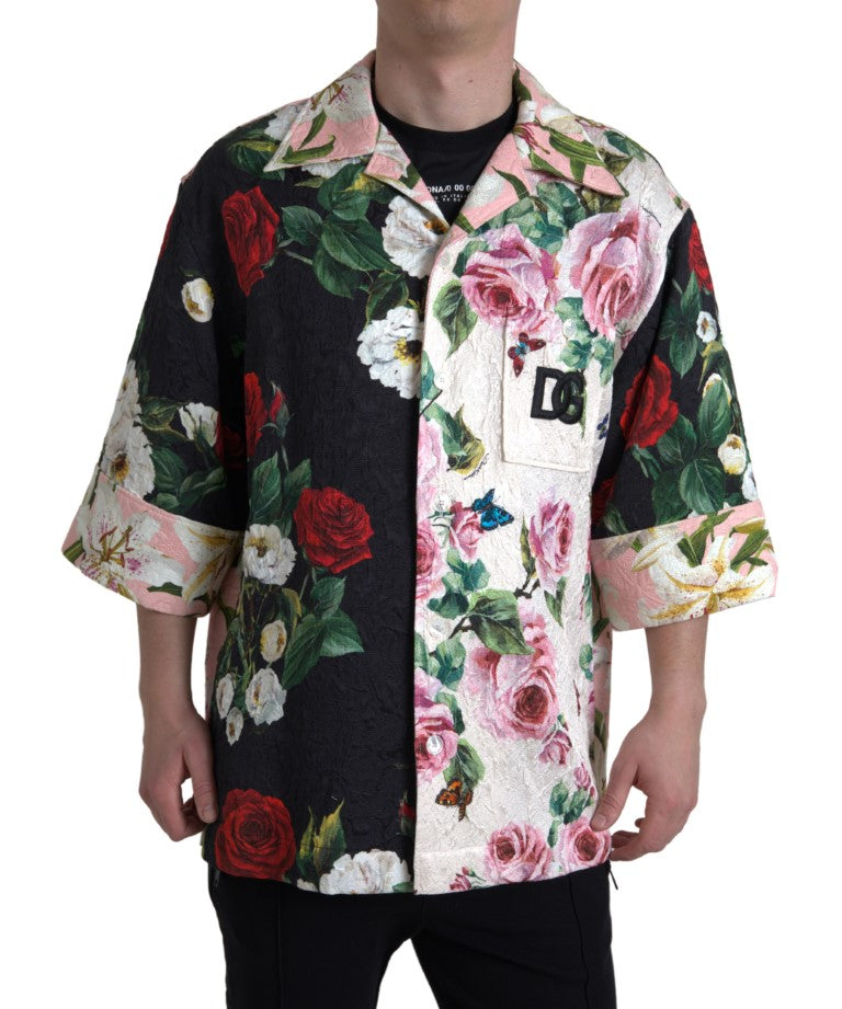 Dolce & Gabbana Elegant Floral Print Casual Shirt