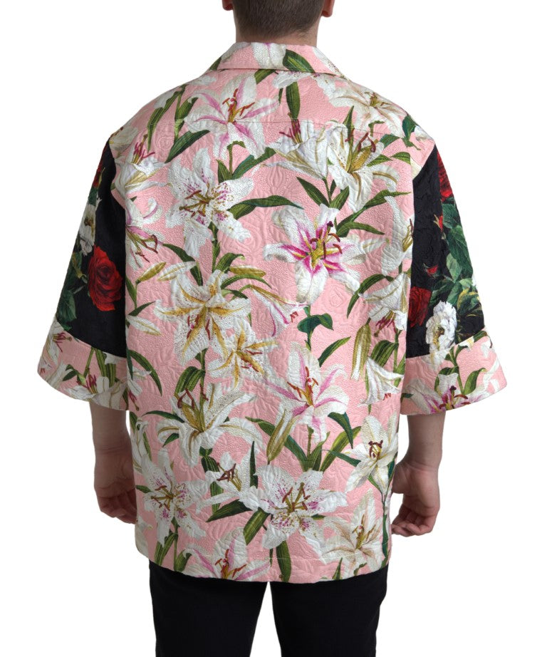 Dolce & Gabbana Elegant Floral Print Casual Shirt