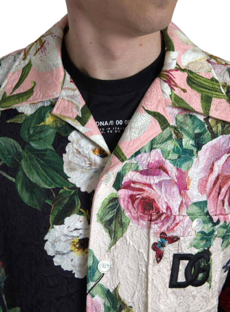 Dolce & Gabbana Elegant Floral Print Casual Shirt