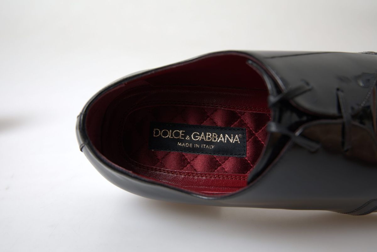 Dolce & Gabbana Elegant Black Patent Leather Formal Men's Shoes