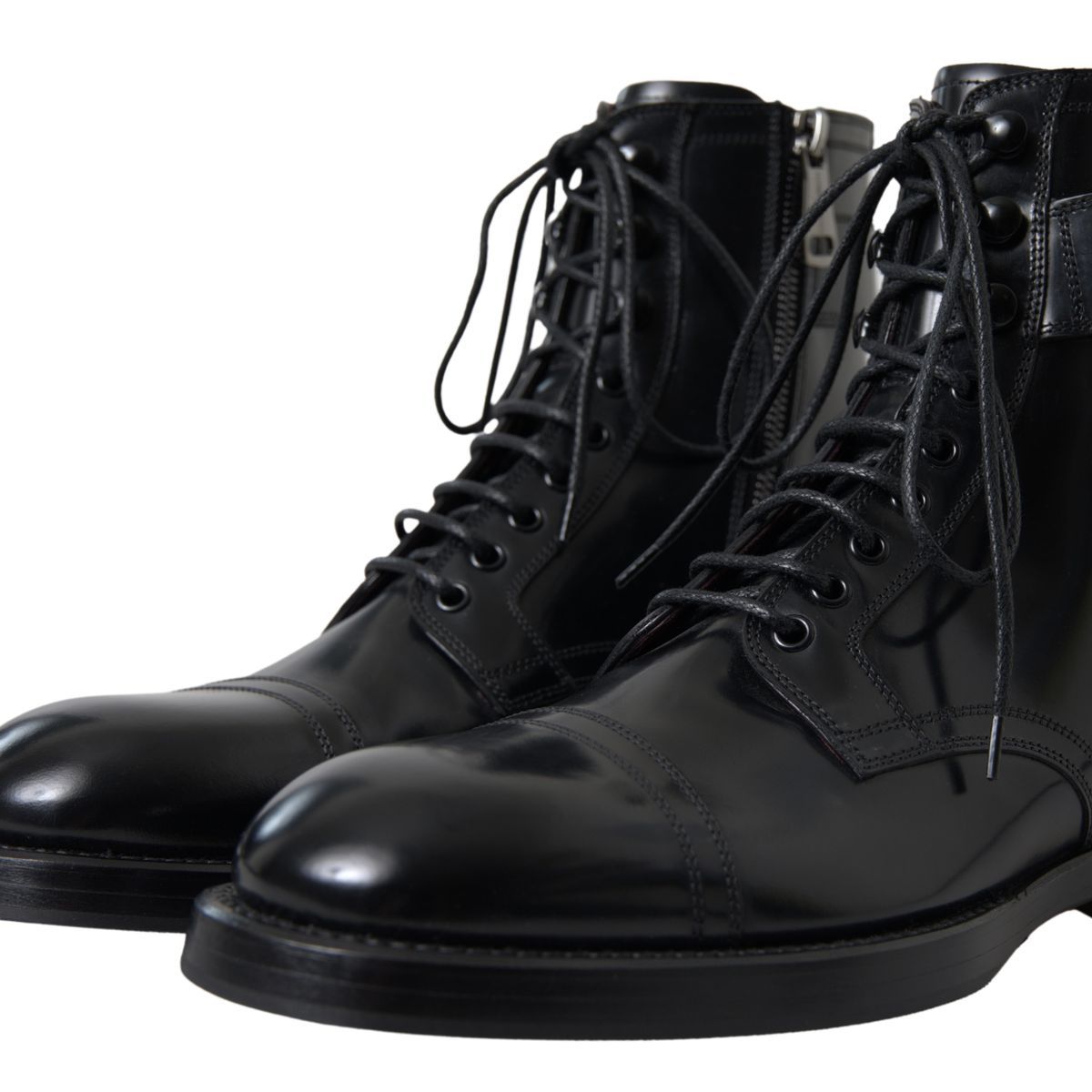 Dolce & Gabbana Elegant Black Leather Formal Boots