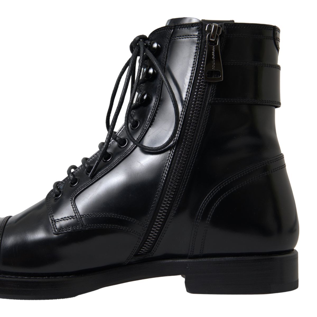 Dolce & Gabbana Elegant Black Leather Formal Boots