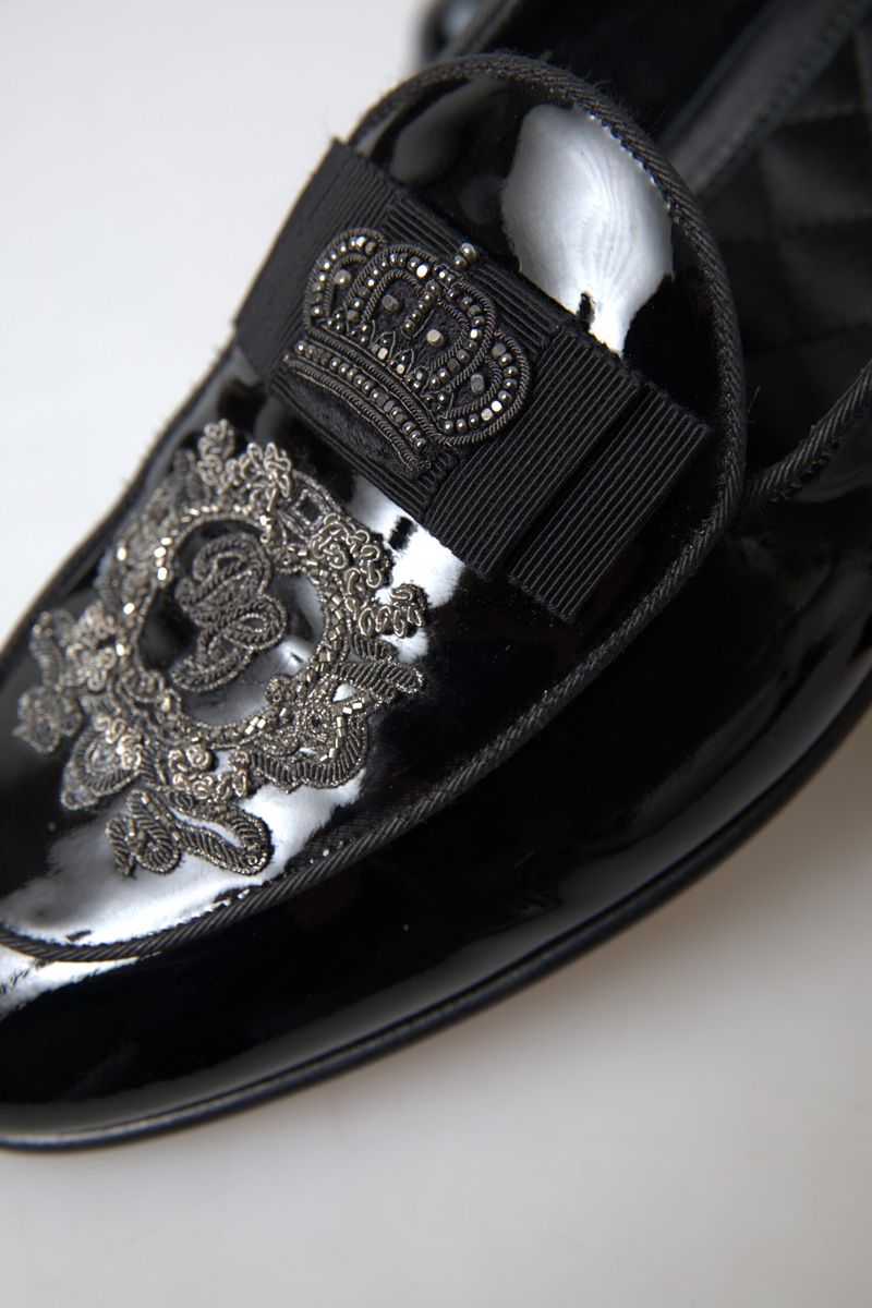 Dolce & Gabbana Elegant Black Patent Leather Loafers