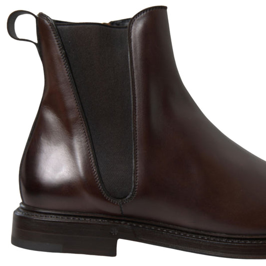 Dolce & Gabbana Elegant Leather Chelsea Boots