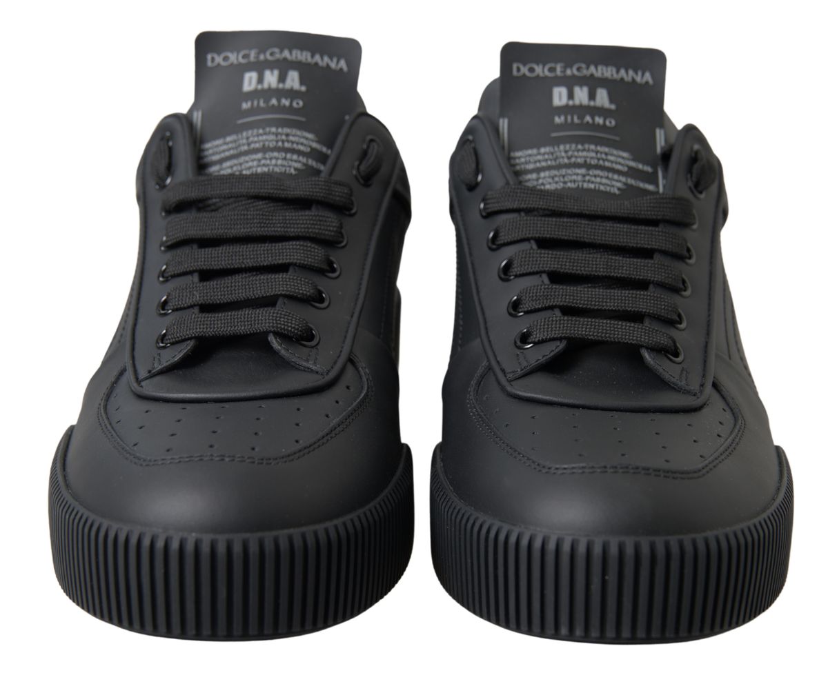 Dolce & Gabbana Elegant Black Low Top Leather Sneakers