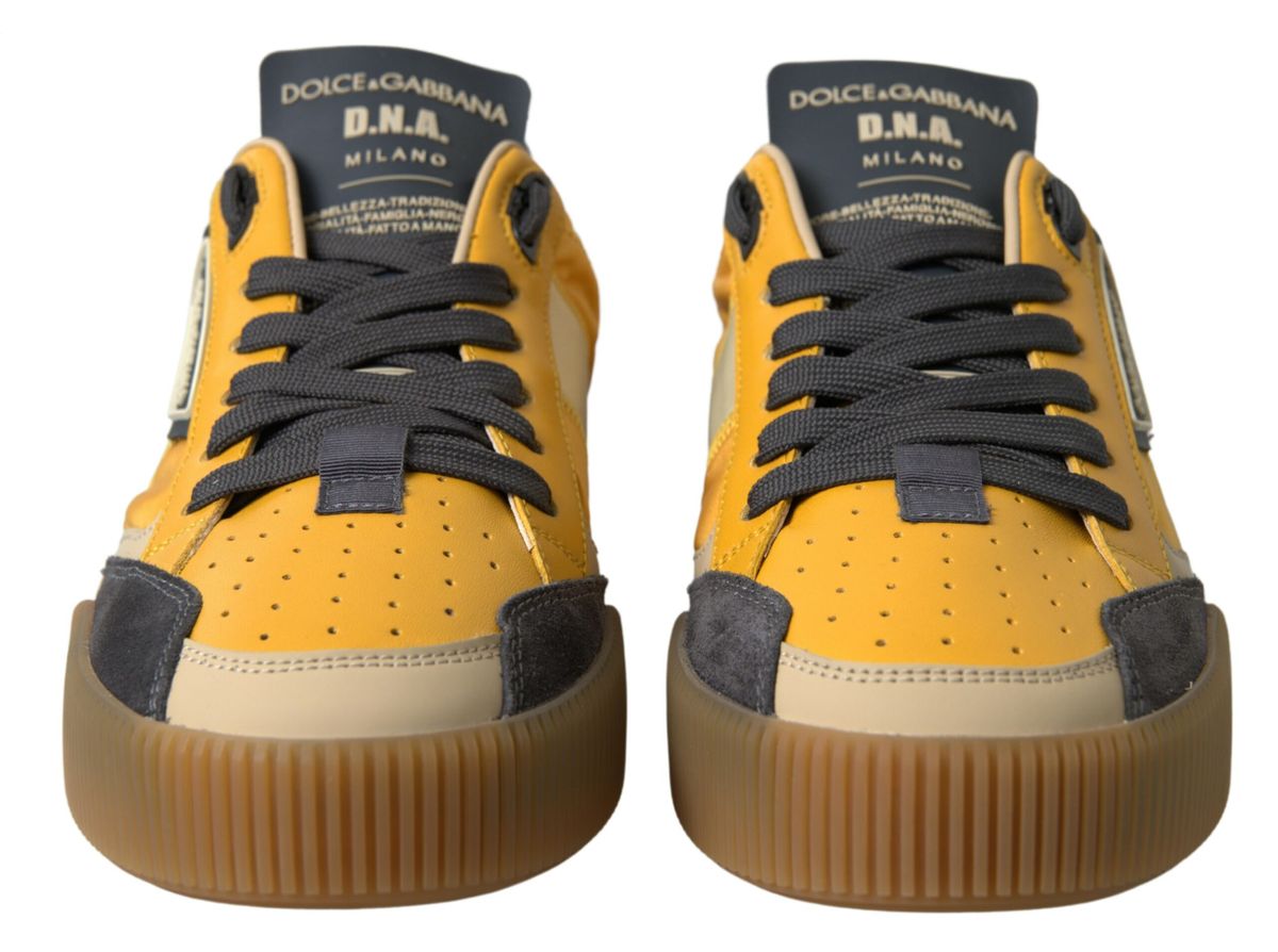 Dolce & Gabbana Elegant Yellow Low Top Sneakers