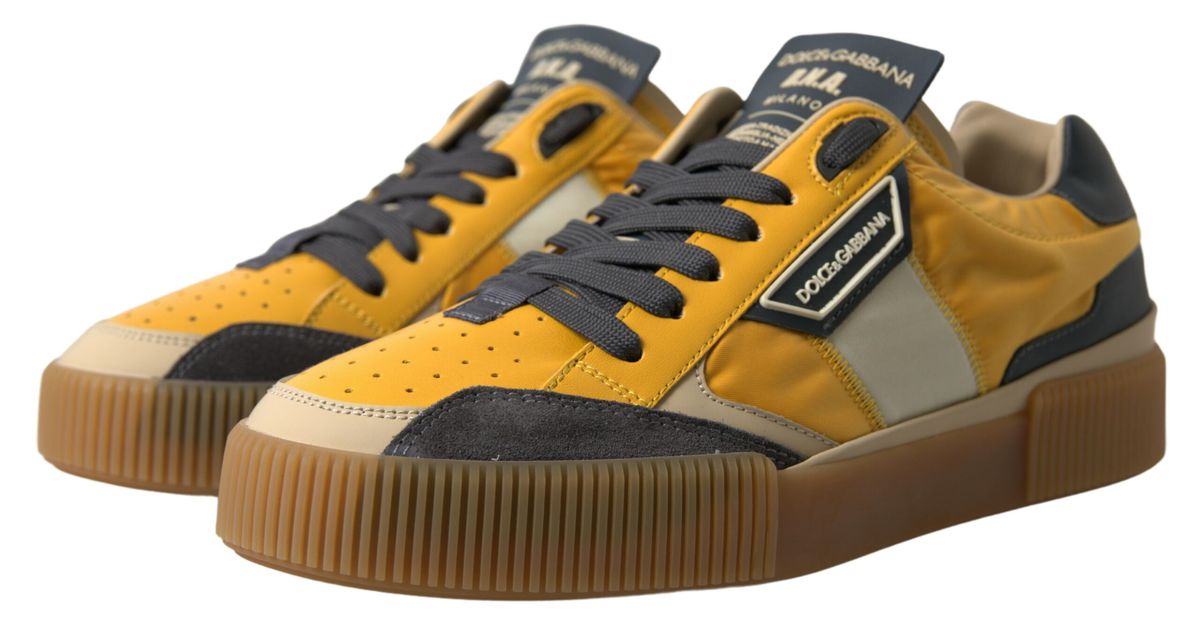 Dolce & Gabbana Elegant Yellow Low Top Sneakers