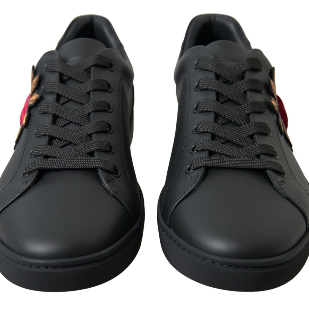 Dolce & Gabbana Elegant Heart Patch Leather Sneakers