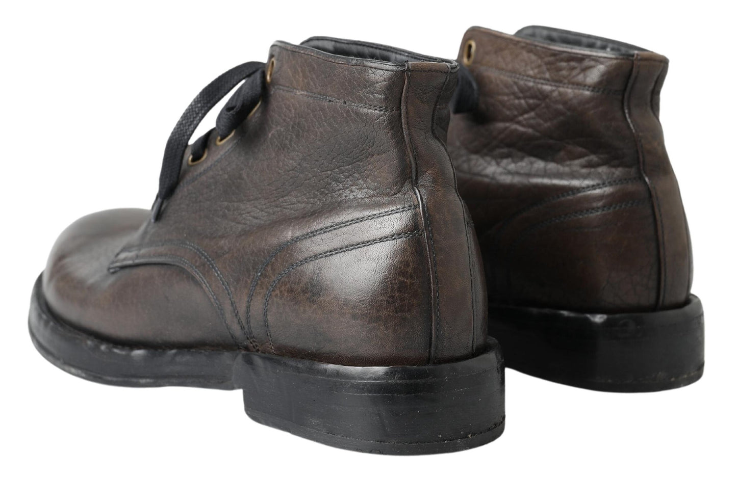 Dolce & Gabbana Elegant Leather Lace-Up Boots for Men