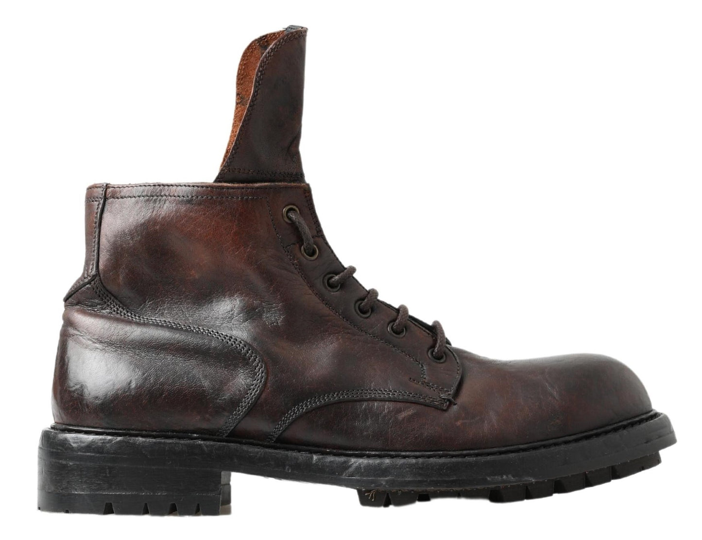 Dolce & Gabbana Elegant Combat Leather Boots - Refined Style